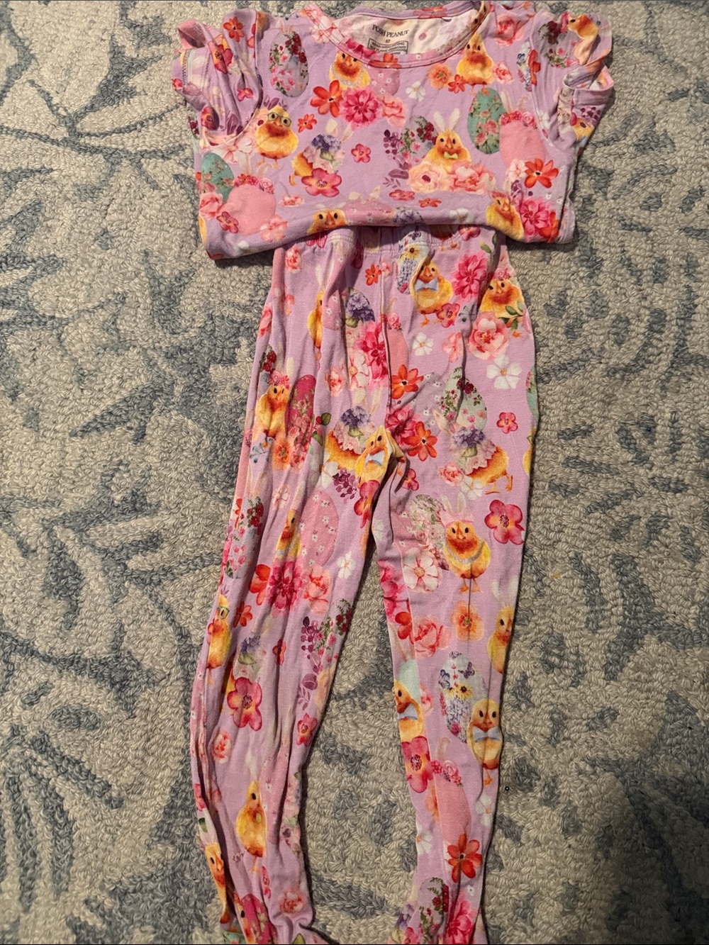 Posh Peanut Lavender Chick & Floral Pajama Set